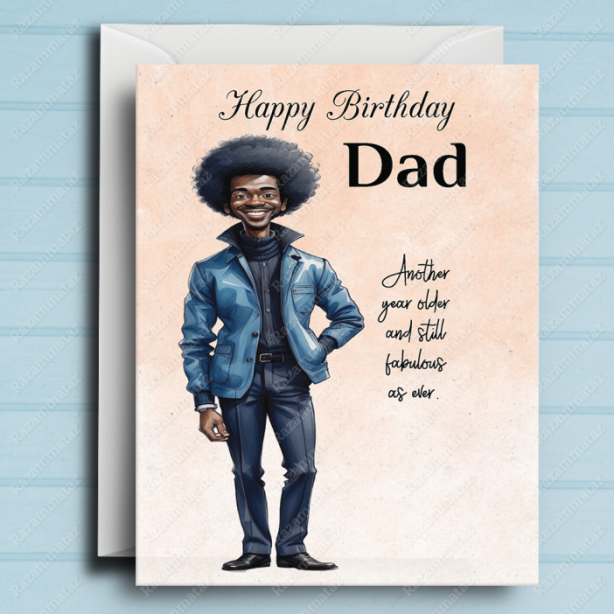 Black Man Birthday Card E